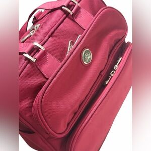 Vintage Y2K JOY Mangano Burgundy Luggage Travel